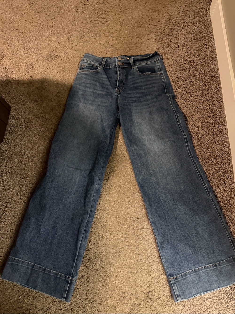 High-Rise Wide-Leg Women's Jeans in Medium Blue. NWOT. Bridge by GLY